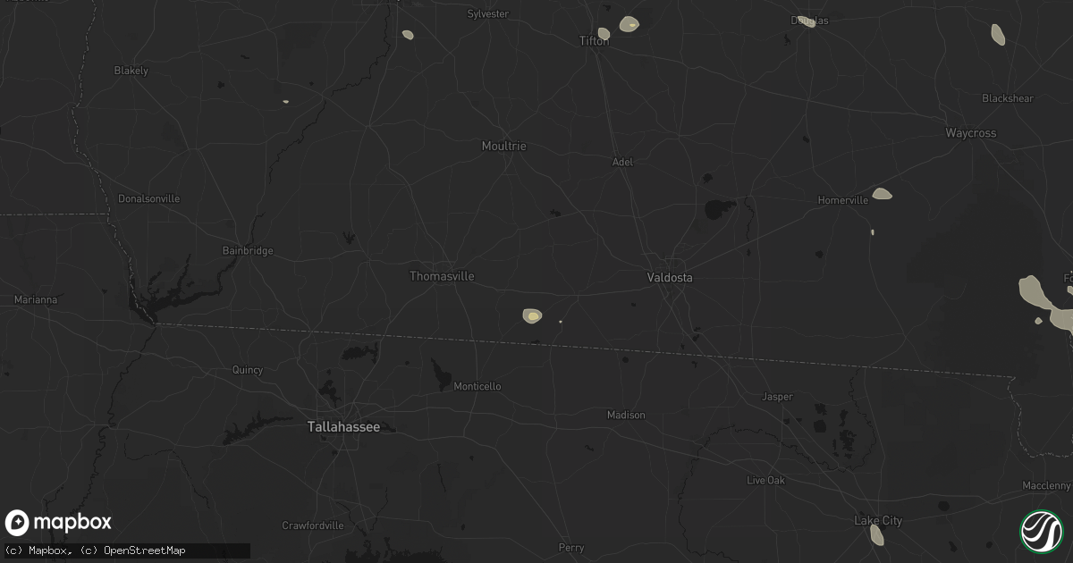 Hail map in Dixie, GA on August 13, 2026