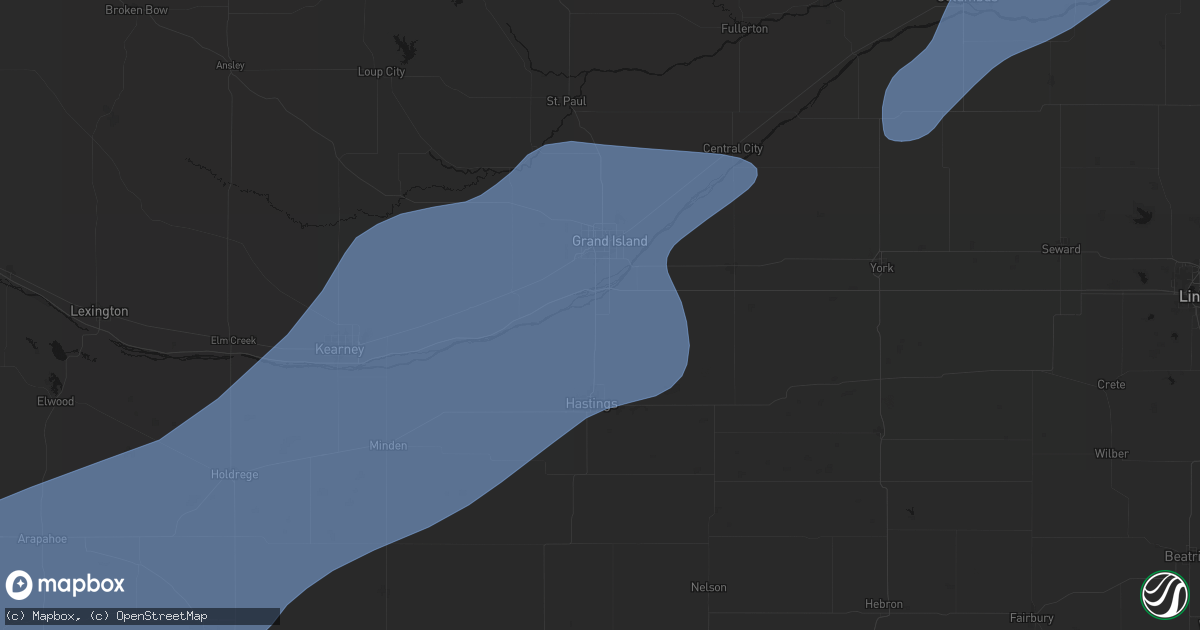 Hail map in Doniphan, NE on August 13, 2026