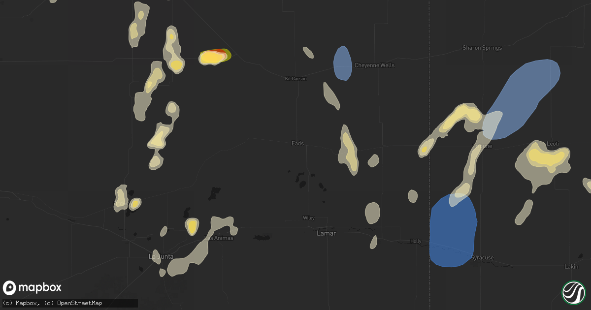 Hail map in Eads, CO on August 13, 2026