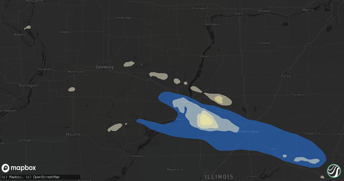 Hail map in Edwards, IL on August 13, 2026