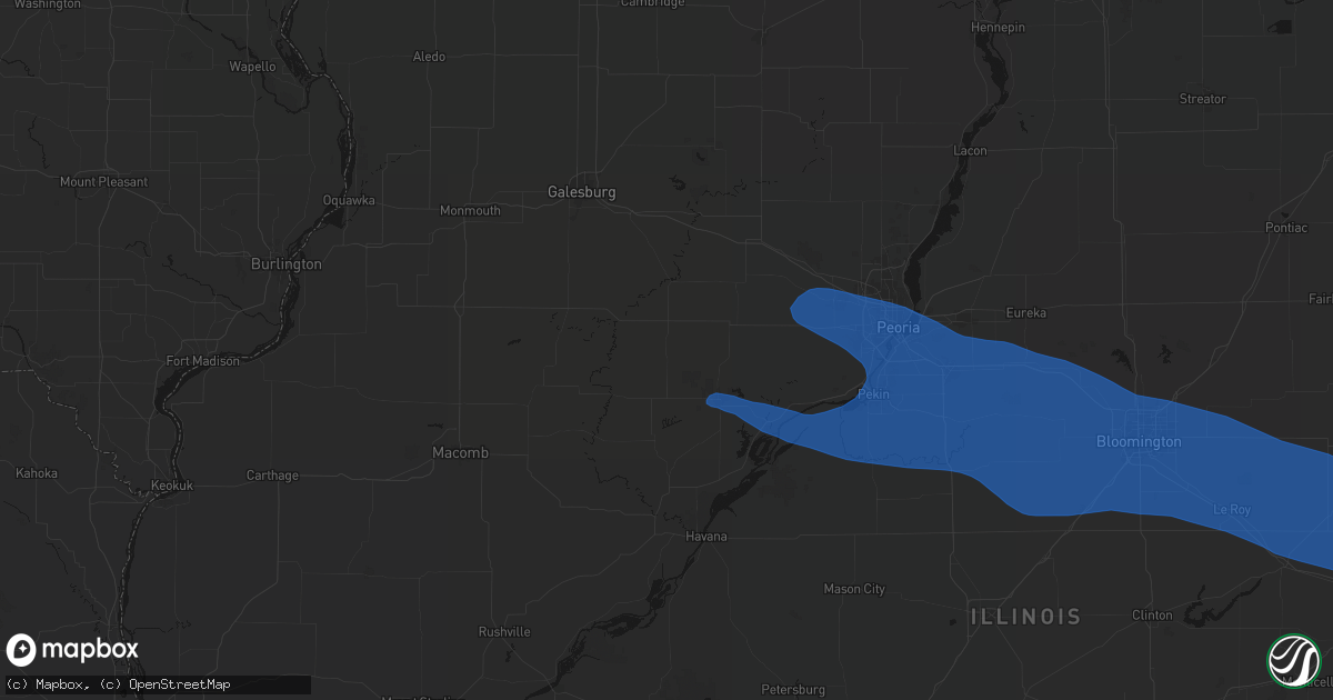 Hail map in Fairview, IL on August 13, 2026