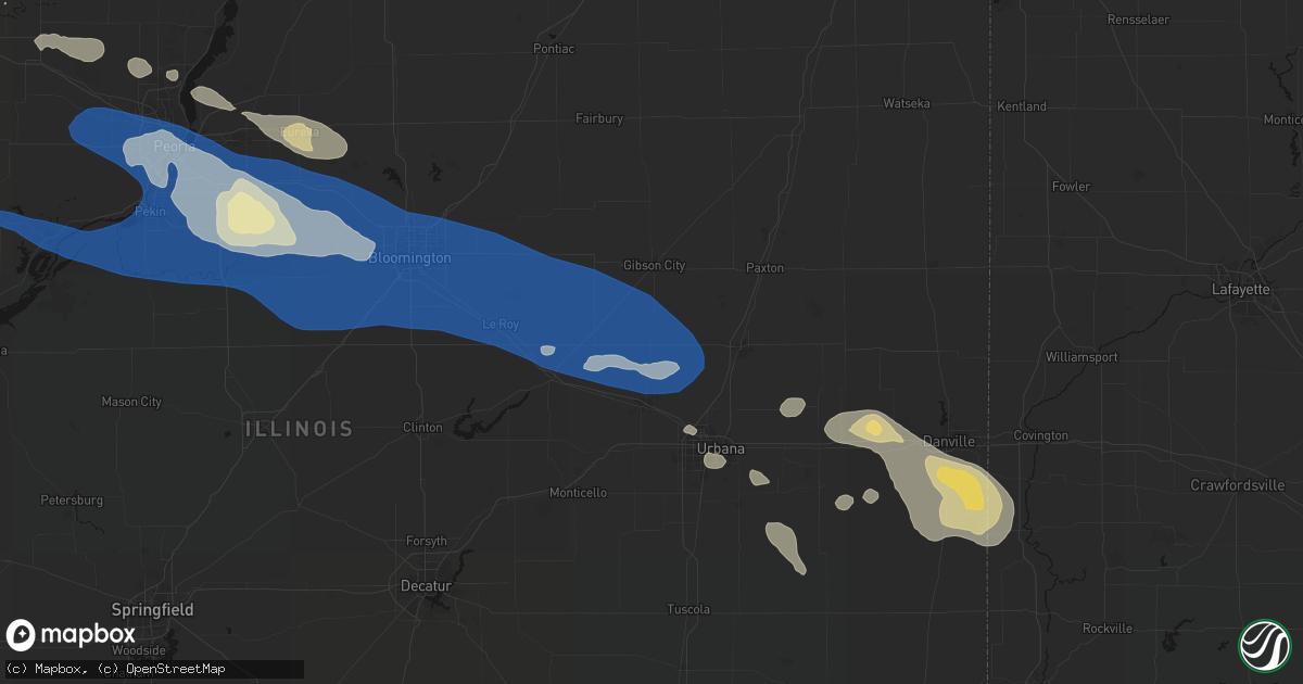Hail map in Fisher, IL on August 13, 2026