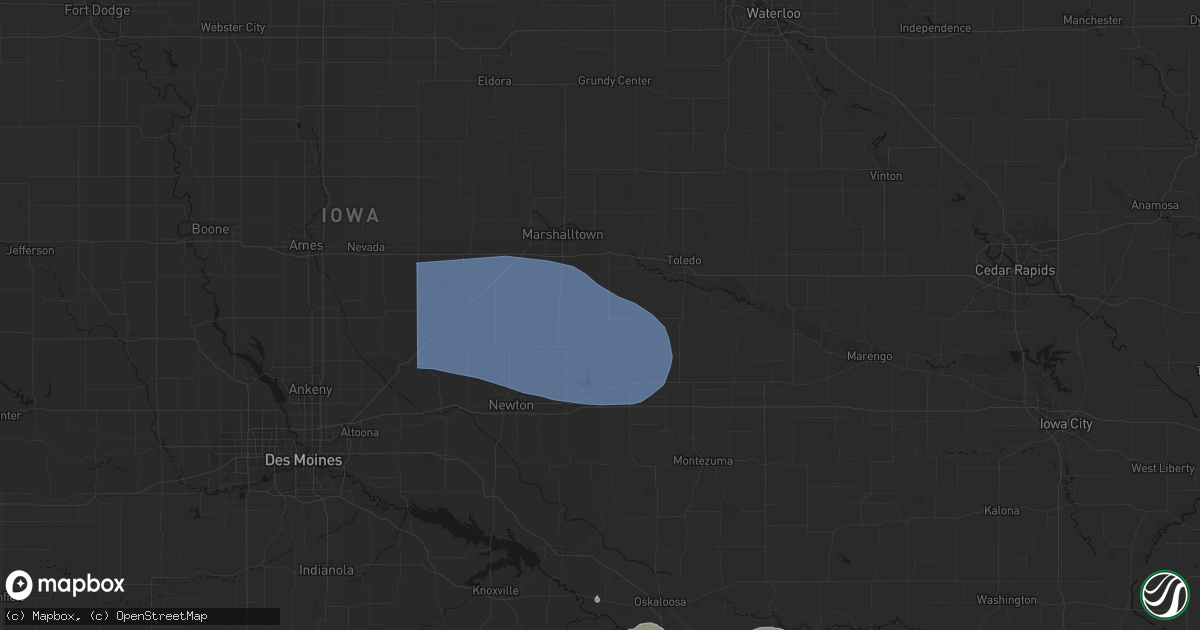 Hail map in Gilman, IA on August 13, 2026
