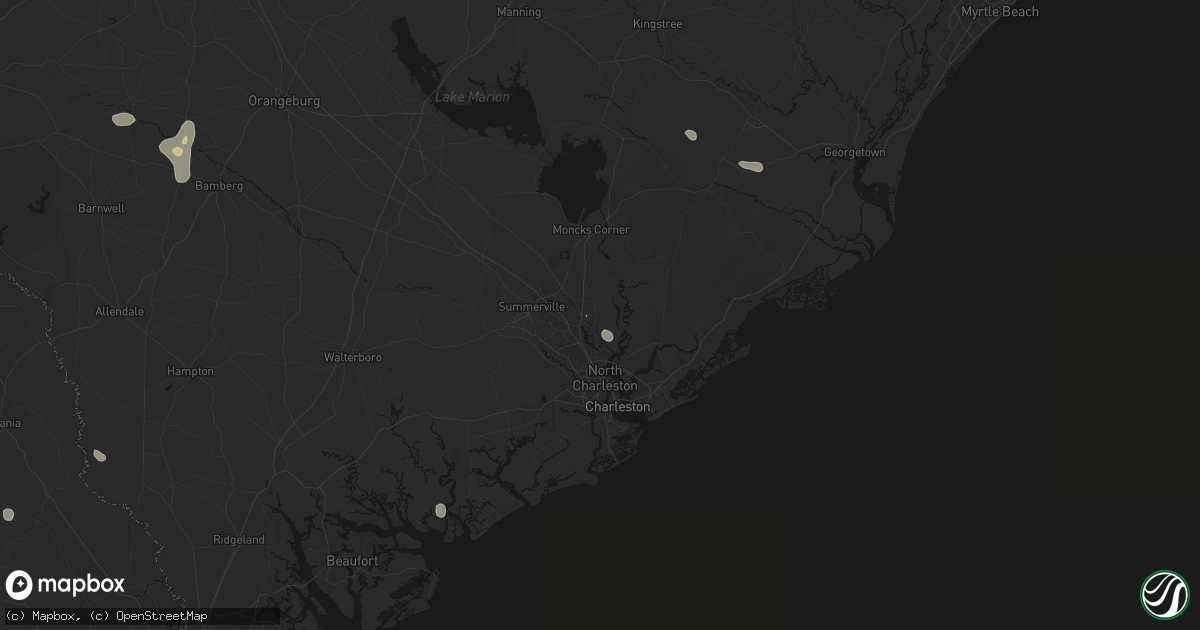 Hail map in Goose Creek, SC on August 13, 2026