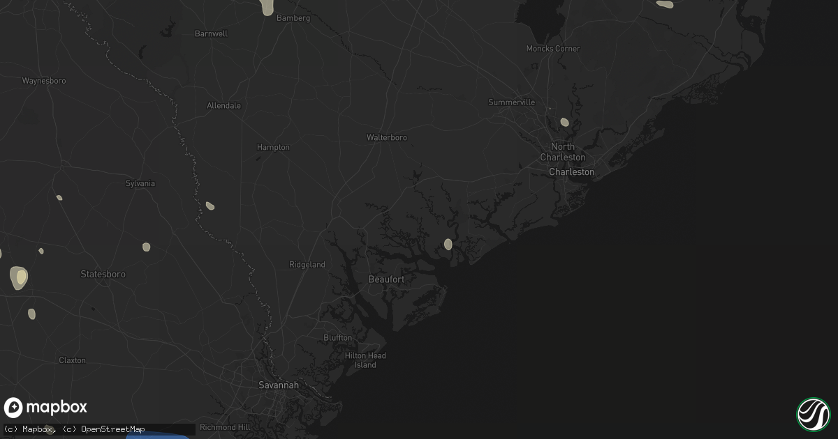 Hail map in Green Pond, SC on August 13, 2026