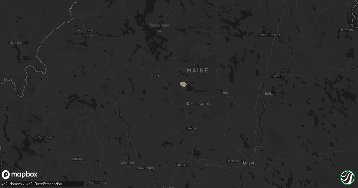 Hail map in Guilford, ME on August 13, 2026