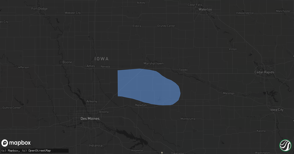 Hail map in Haverhill, IA on August 13, 2026