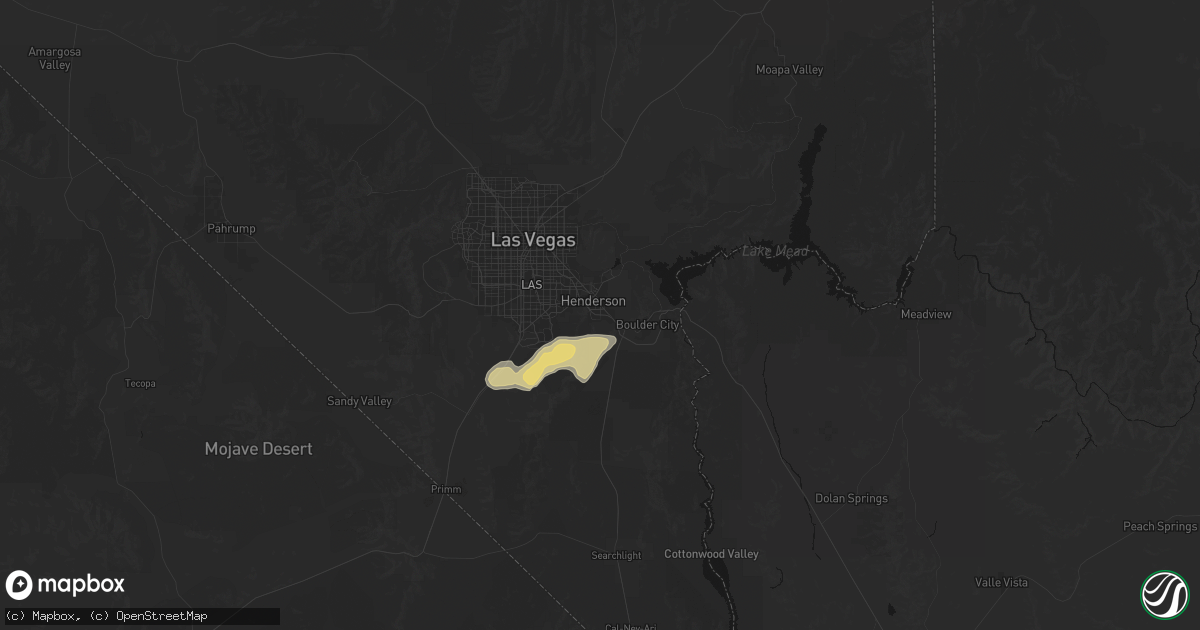 Hail map in Henderson, NV on August 13, 2026