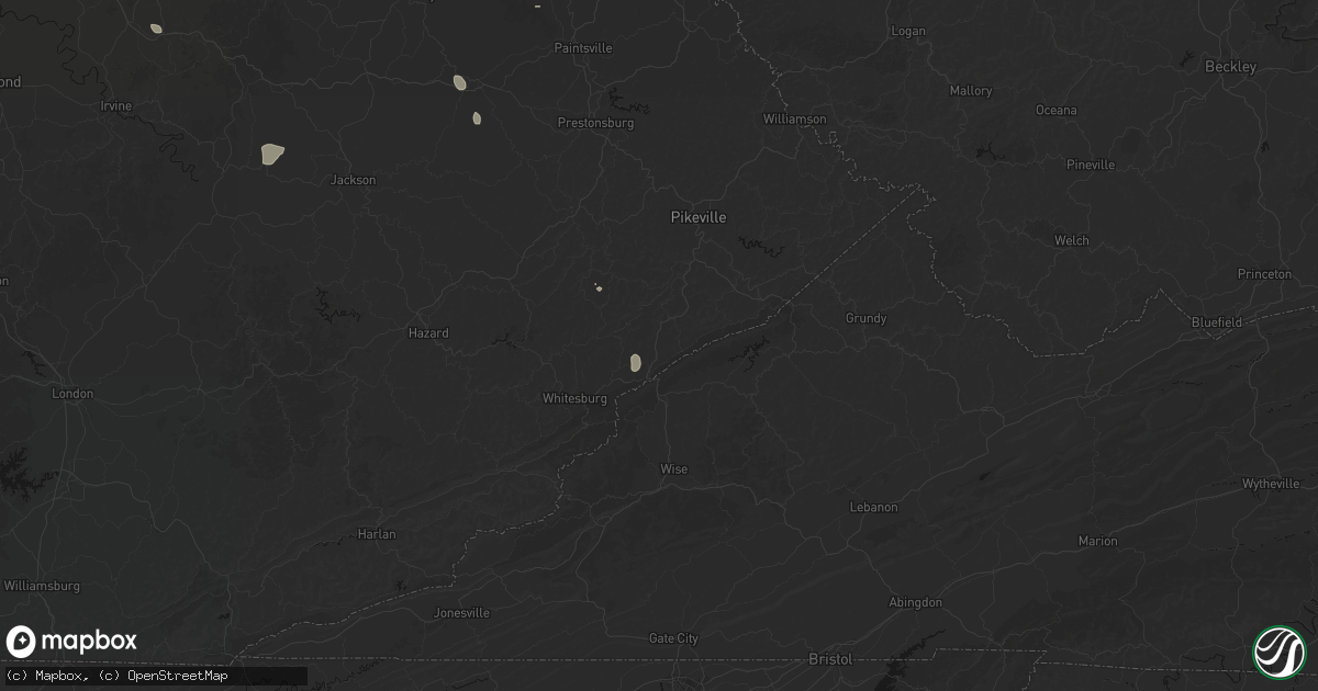 Hail map in Jenkins, KY on August 13, 2026