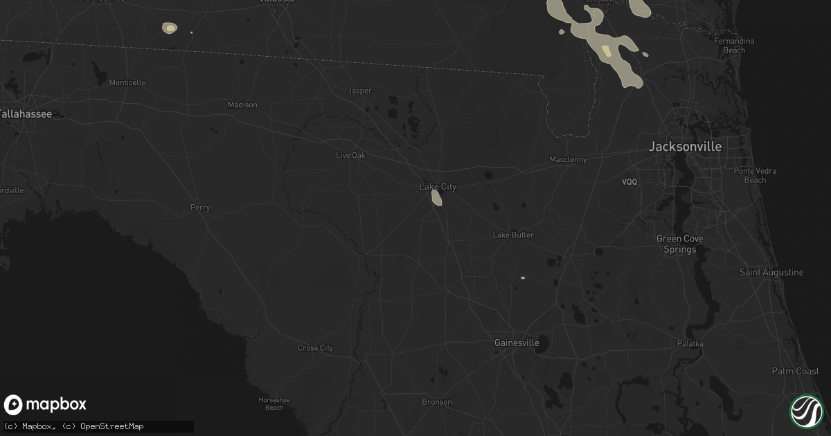 Hail map in Lake City, FL on August 13, 2026