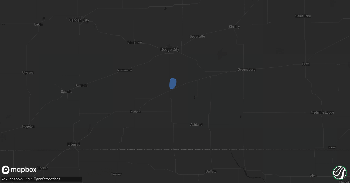 Hail map in Minneola, KS on August 13, 2026