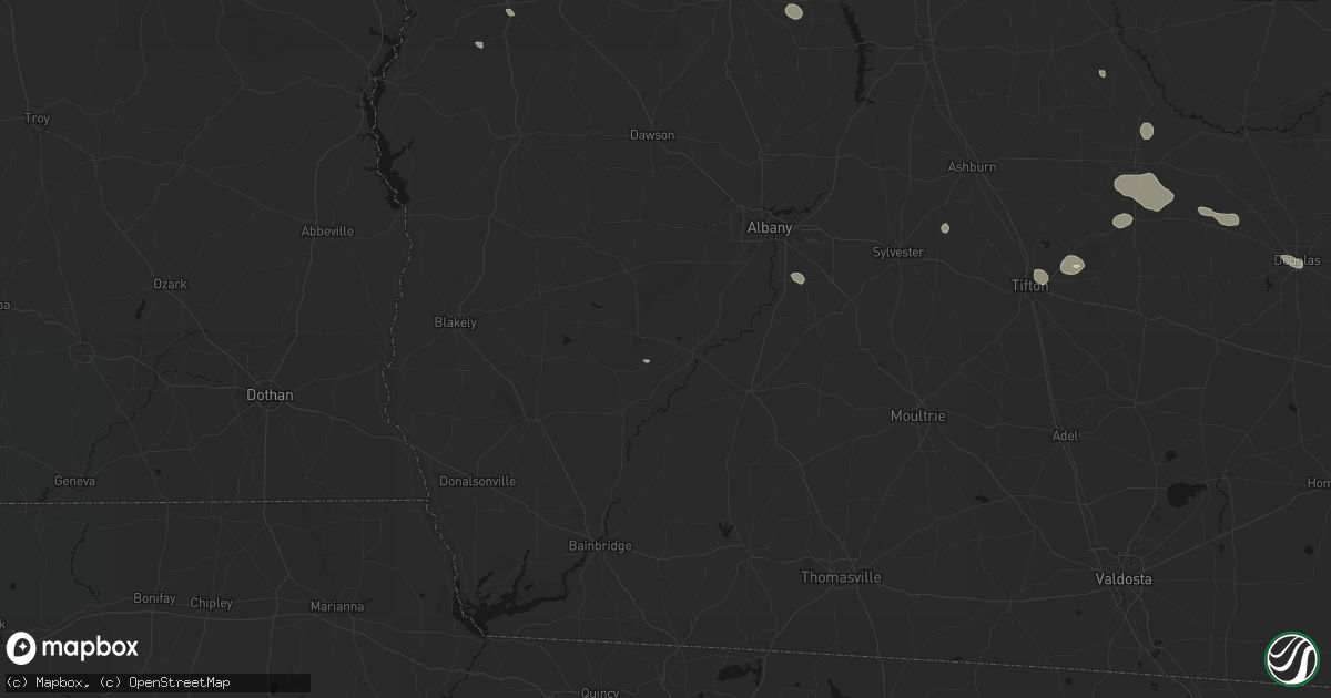 Hail map in Newton, GA on August 13, 2026