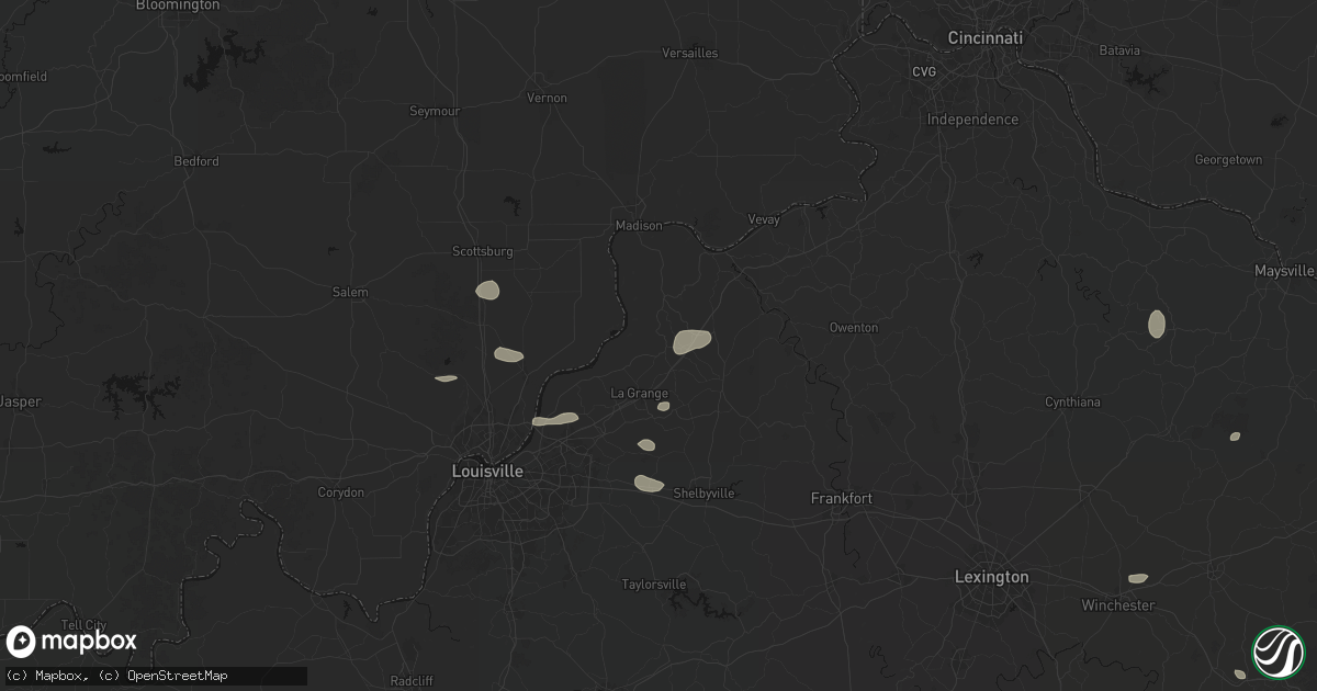 Hail map in Pendleton, KY on August 13, 2026