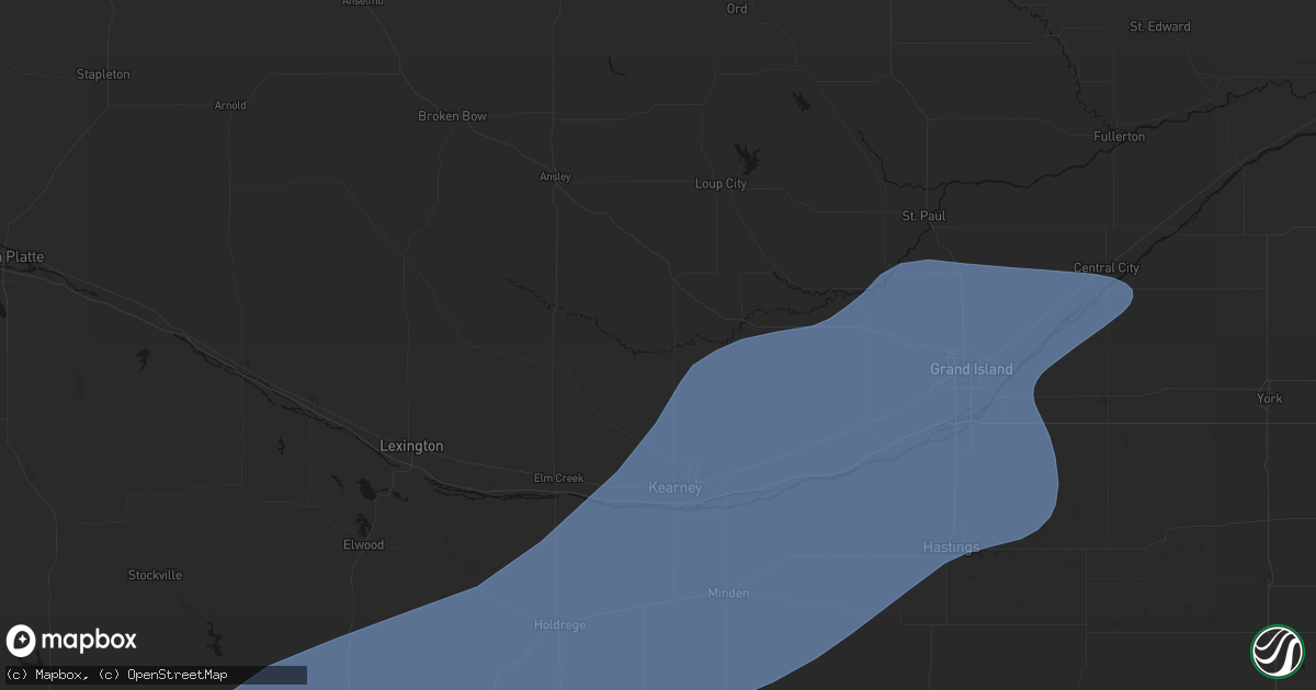 Hail map in Pleasanton, NE on August 13, 2026