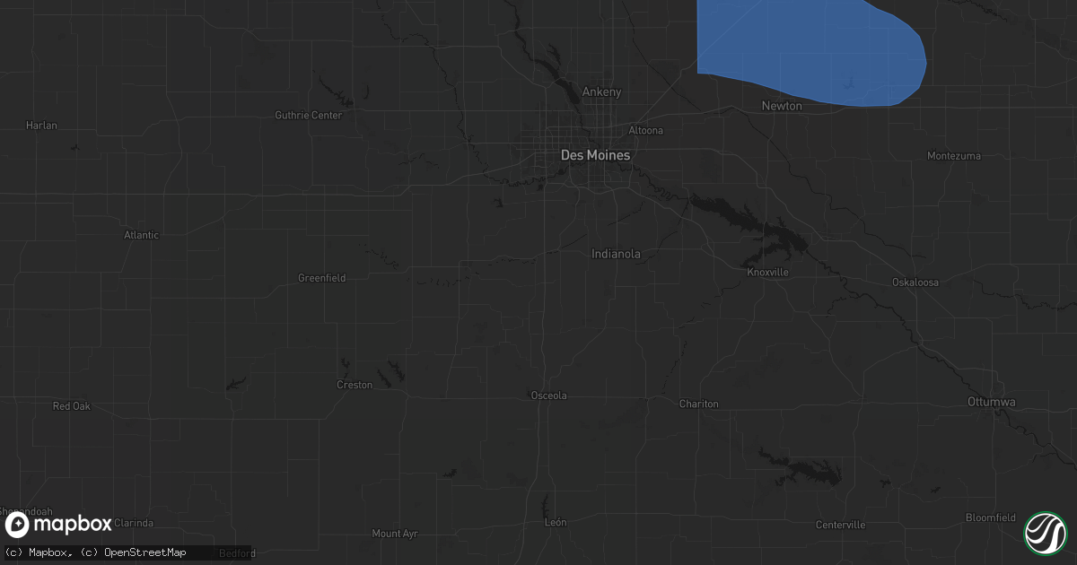 Hail map in Saint Charles, IA on August 13, 2026