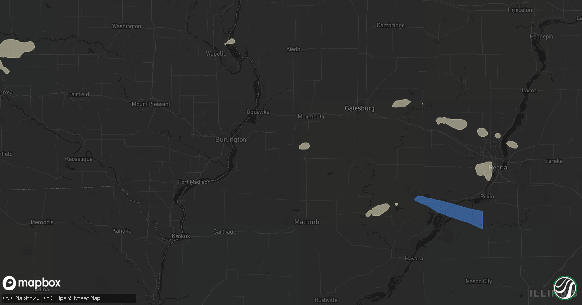 Hail map in Smithshire, IL on August 13, 2026