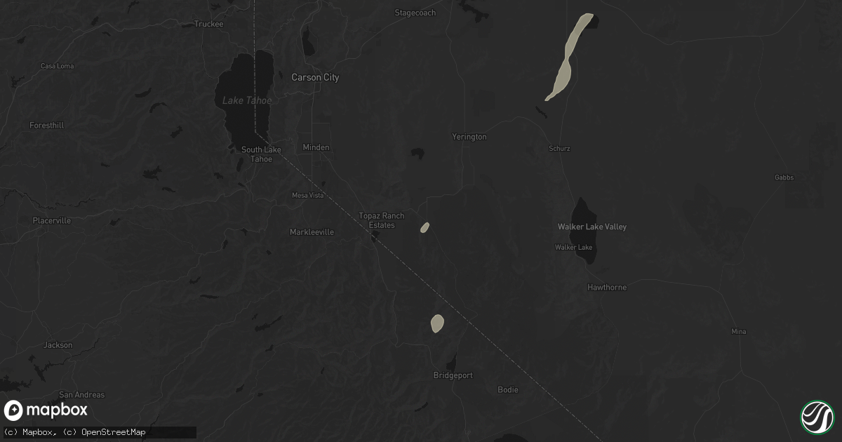 Hail map in Wellington, NV on August 13, 2026