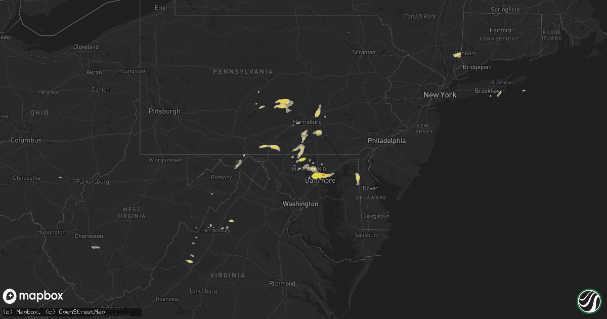 Hail map on August 14, 2012