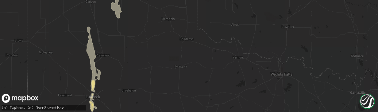 Hail map in Mansfield, TX on August 14, 2013