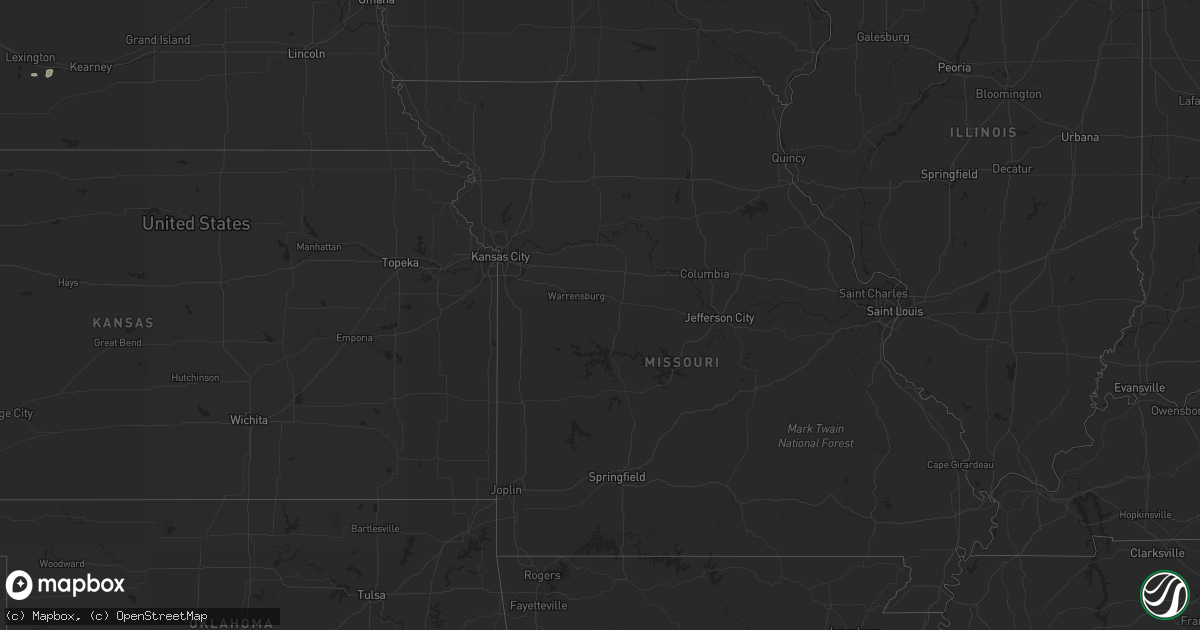 Hail map on August 14, 2013