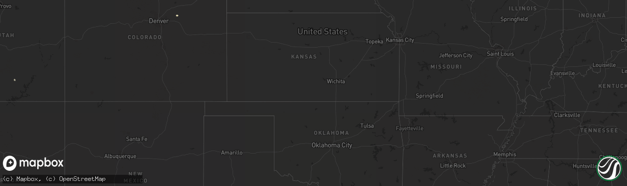 Hail map in Arizona on August 14, 2014