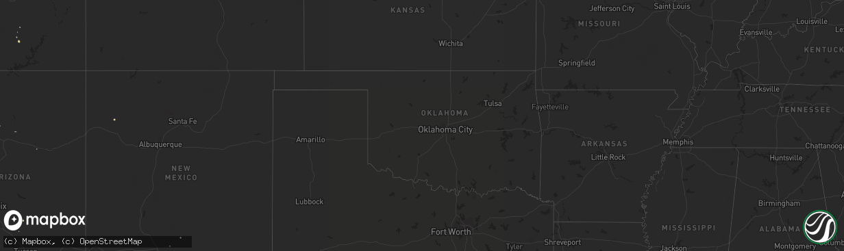 Hail map on August 14, 2014