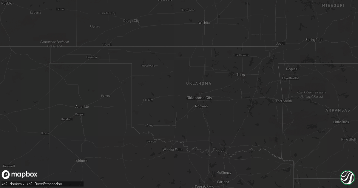 Hail map on August 14, 2014