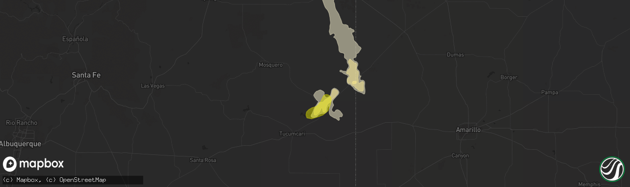 Hail map in Logan, NM on August 14, 2017