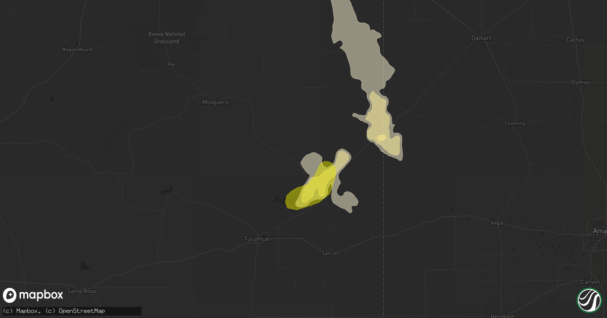 Hail map in Logan, NM on August 14, 2017