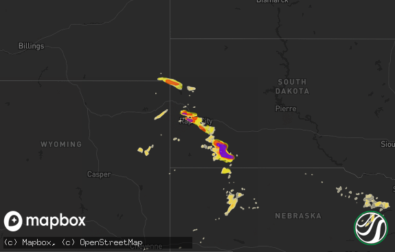 Hail map preview on 08-14-2017