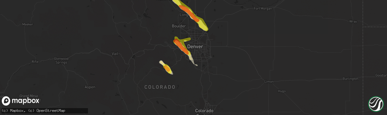 Hail map in Littleton, CO on August 14, 2018