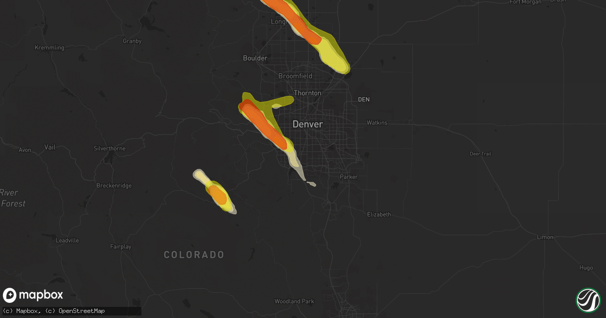 Hail map in Littleton, CO on August 14, 2018