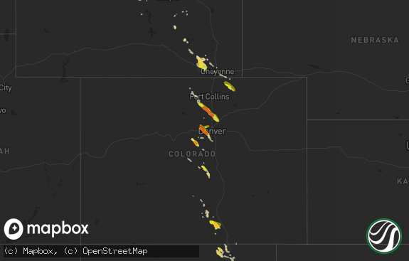 Hail map preview on 08-14-2018