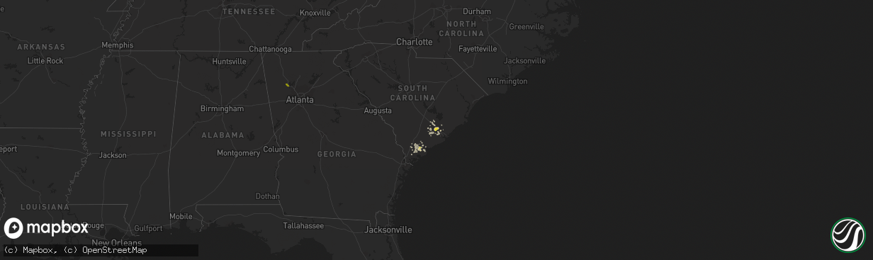 Hail map on August 14, 2019