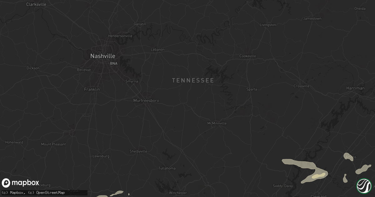Hail map in Huntsville, AL on August 14, 2023