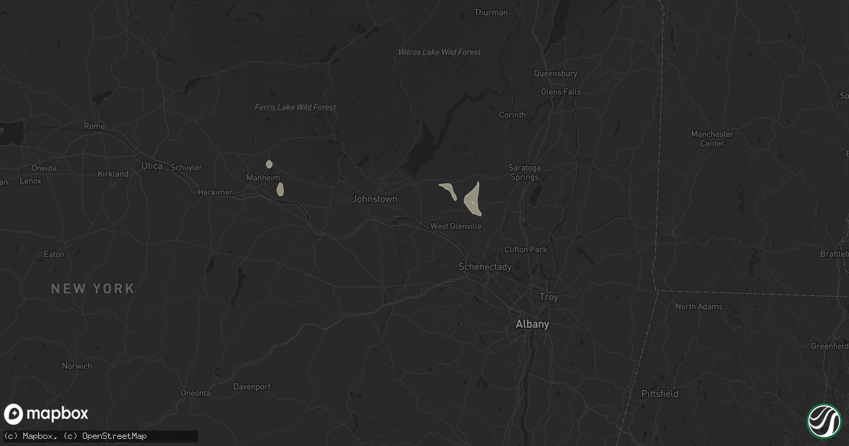 Hail map in Amsterdam, NY on August 14, 2024