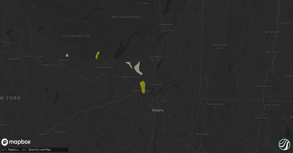 Hail map in Ballston Lake, NY on August 14, 2024