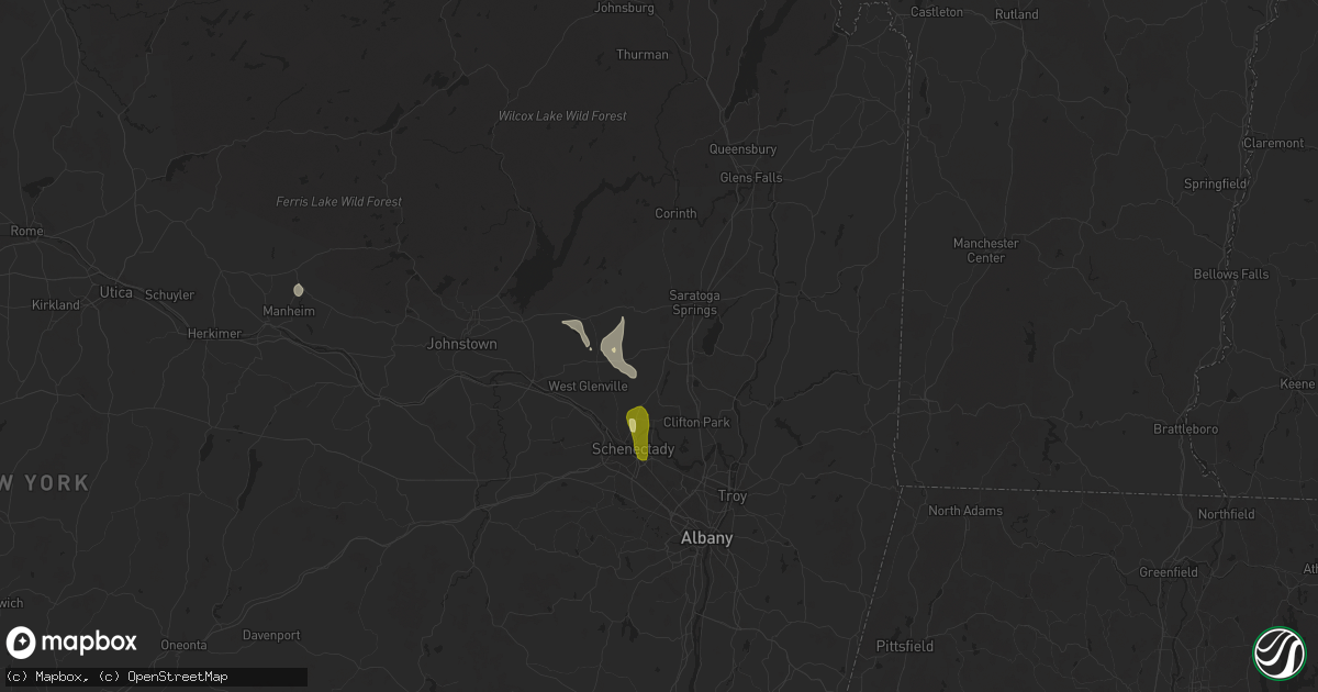 Hail map in Ballston Spa, NY on August 14, 2024