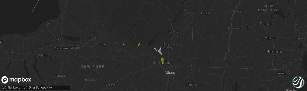 Hail map in Broadalbin, NY on August 14, 2024