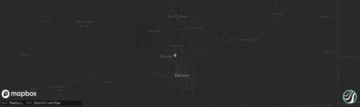 Hail map in Erie, CO on August 14, 2024