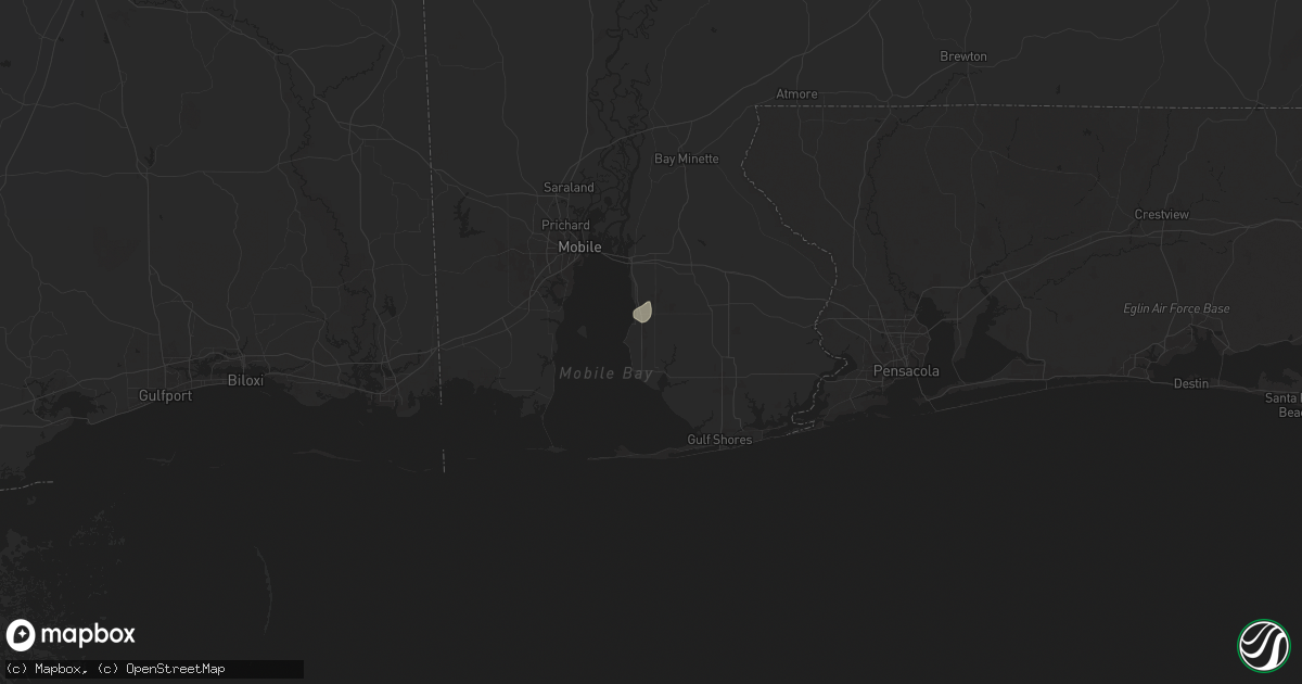 Hail map in Fairhope, AL on August 14, 2024