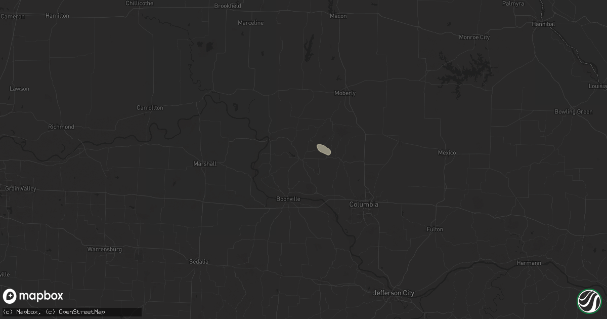 Hail map in Fayette, MO on August 14, 2024