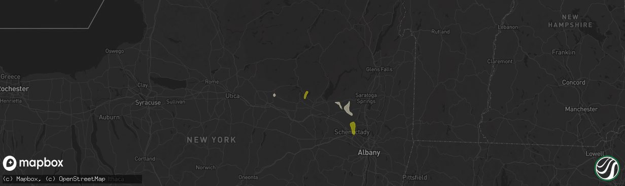 Hail map in Gloversville, NY on August 14, 2024