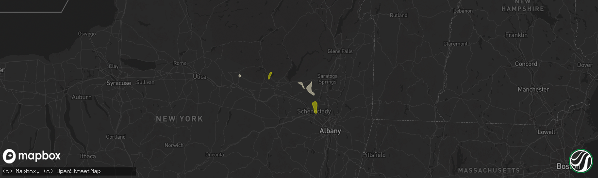 Hail map in Hagaman, NY on August 14, 2024