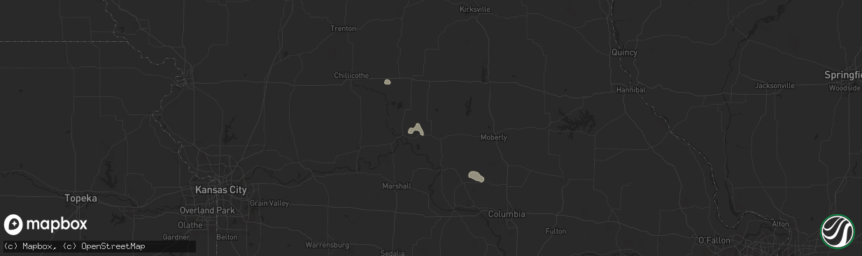 Hail map in Keytesville, MO on August 14, 2024