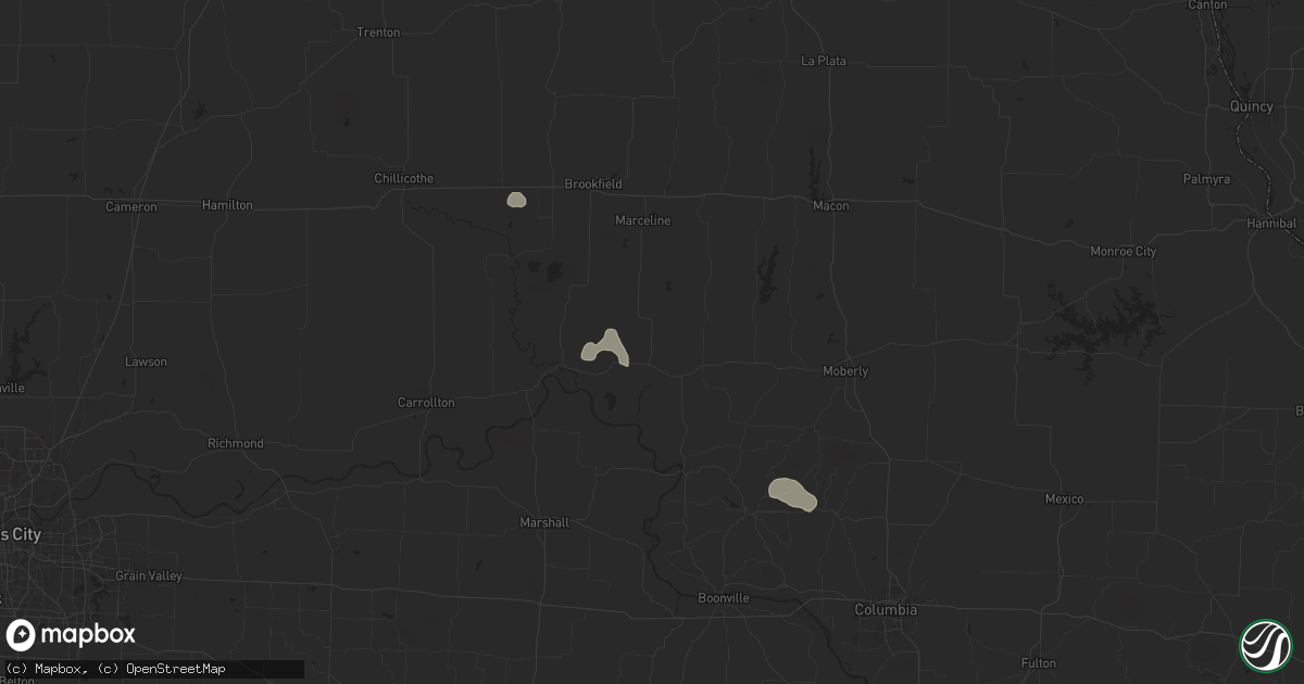 Hail map in Keytesville, MO on August 14, 2024