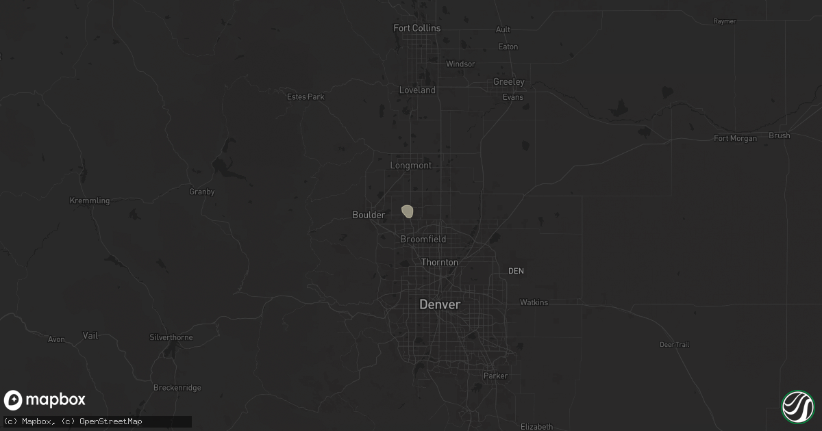 Hail map in Lafayette, CO on August 14, 2024