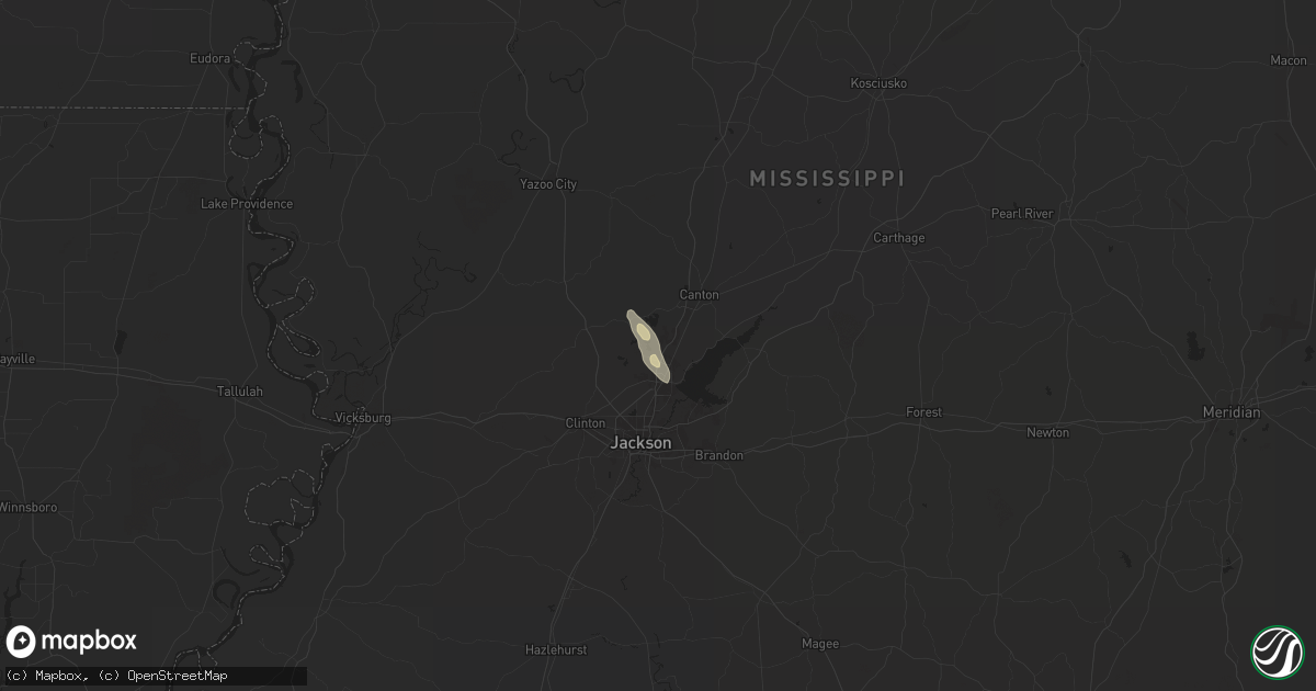 Hail map in Madison, MS on August 14, 2024