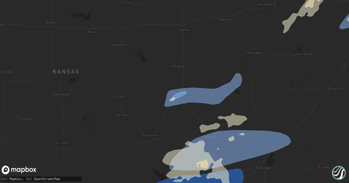 Hail map in Mcpherson, KS on August 14, 2024