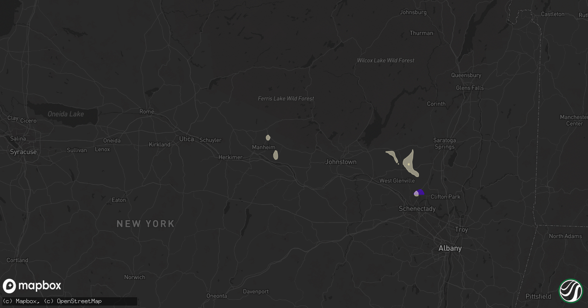 Hail map in Saint Johnsville, NY on August 14, 2024